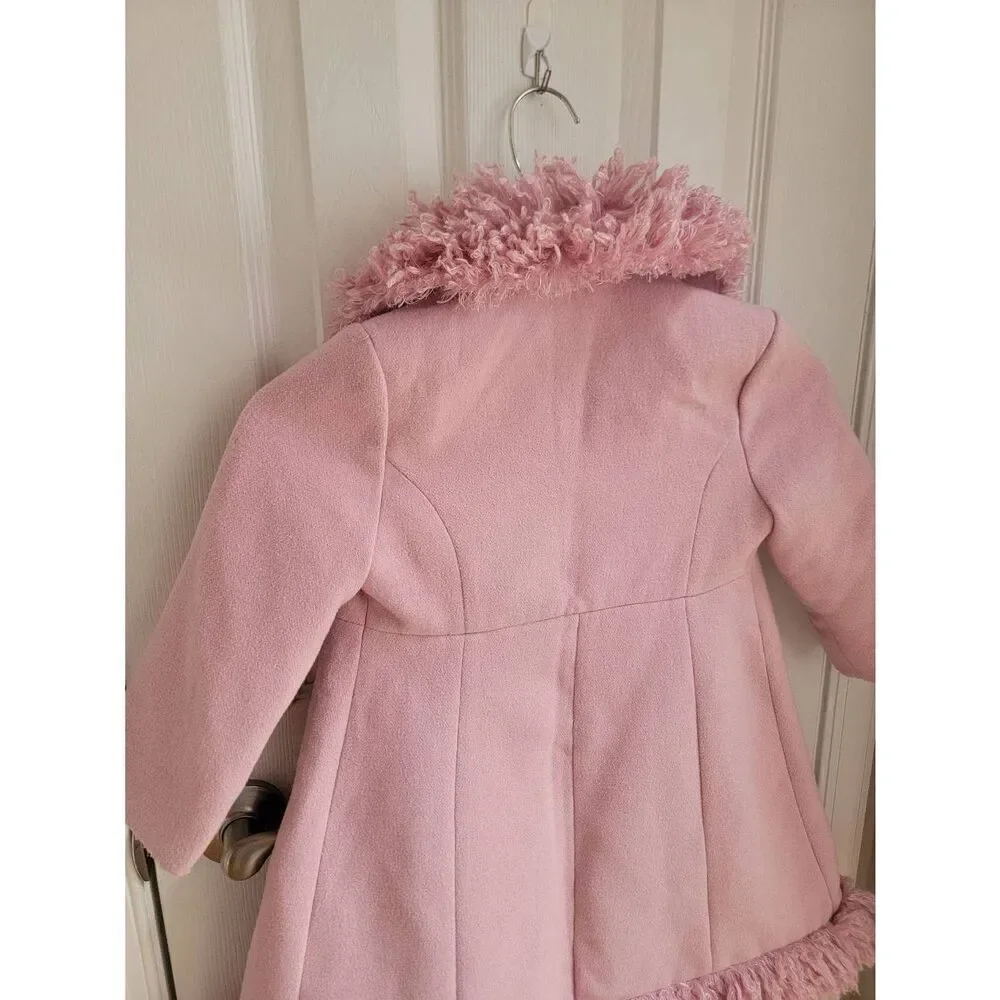 Rothschild Girl Fur Pink Coat 3T